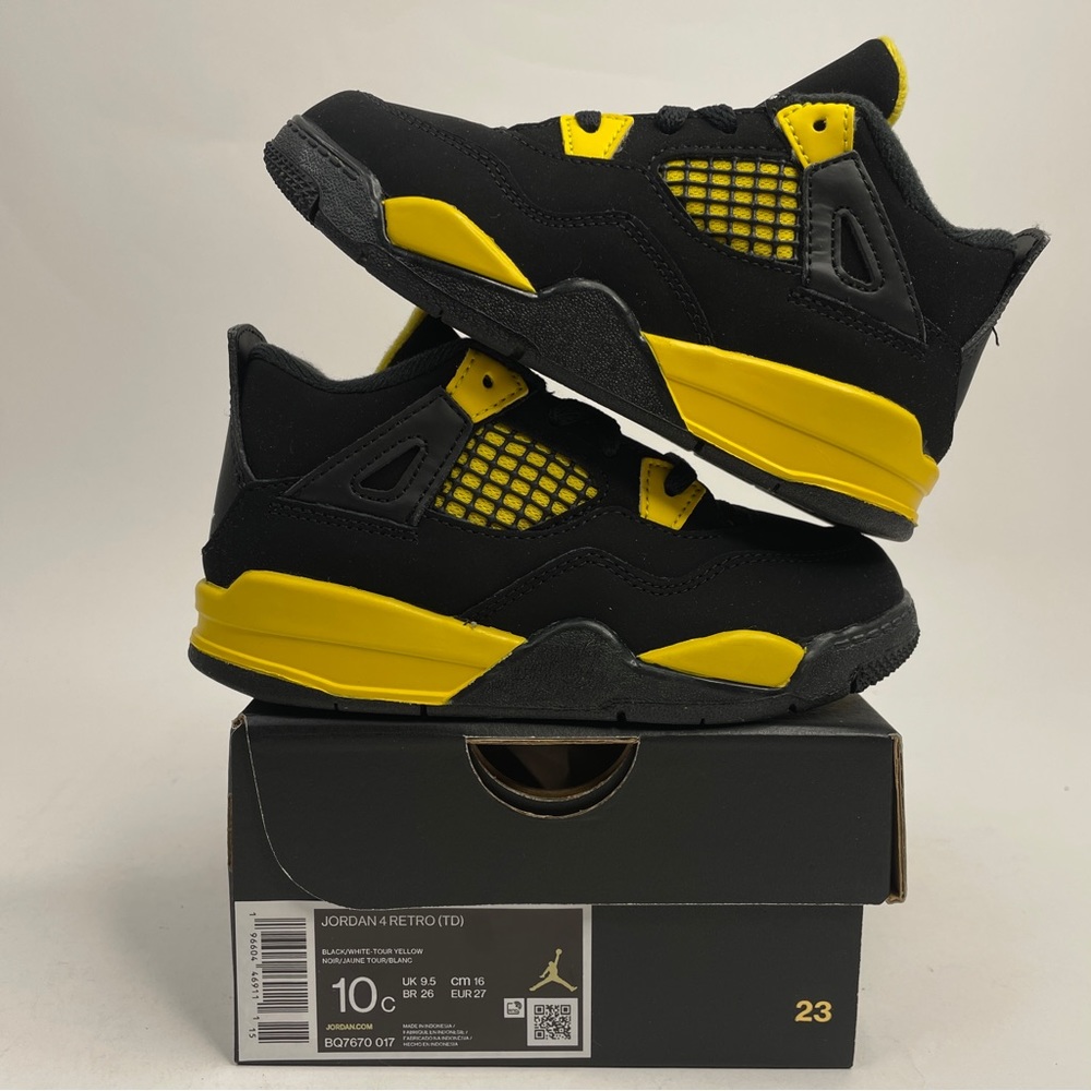 Nike Air Jordan 4 Retro TD “Thunder/Tour Yellow” 2023 - Picture 1 of 4